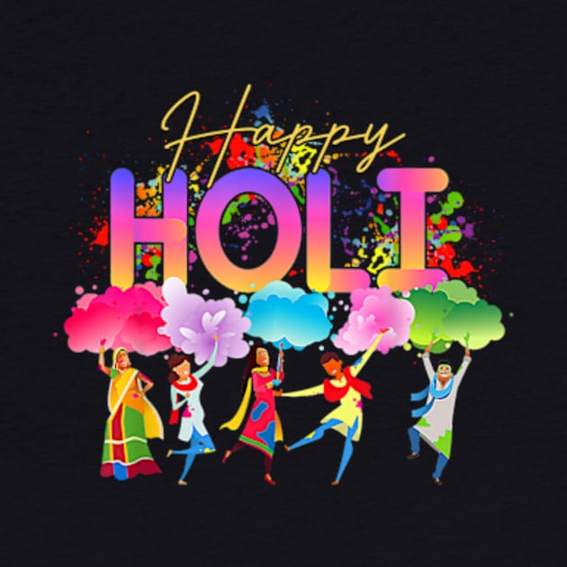 Happy Holi, Hindu Festival Of Colors, Hindu Family Matching, Festival Hindu Of Spring, Indian Spring by CrosbyD